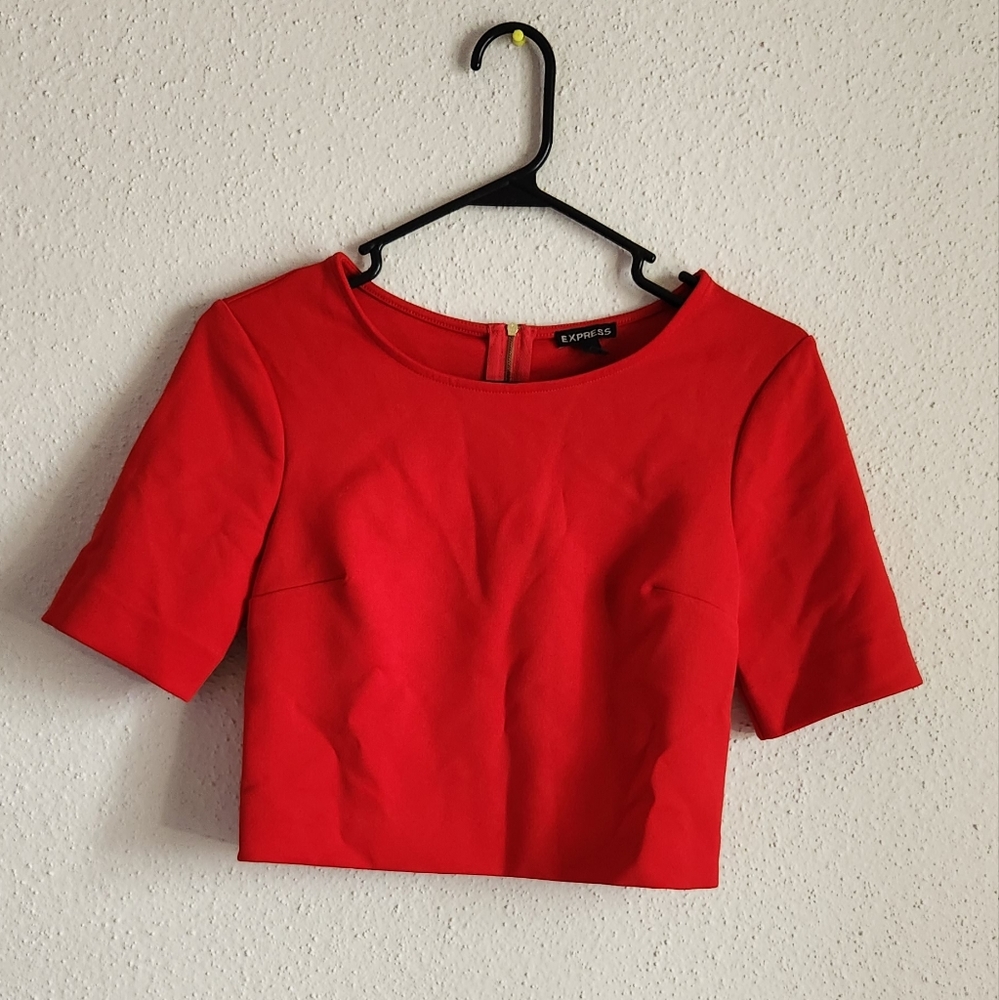 EXPRESS Red Formal Zip T